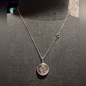 Bojar vintage 12k white GF locket necklace